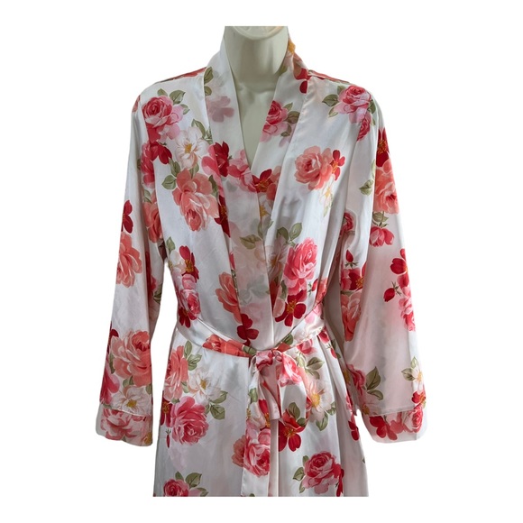 Donna Morgan Women’s Floral Lingerie Set Nightgown and Bathrobe - Picture 2 of 14